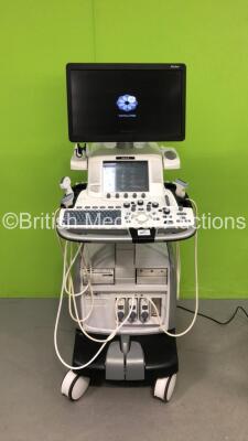 GE Logiq E9 XDclear Flat Screen Ultrasound Scanner Model No 5205000-9 *Mfd 10-2017* Software Version R6, Software Revision 2.0 with 3 x Transducer / Probes- 1 x GE 9L-D REF 5194432 Ultrasound Transducer / Probe *Mfd 08-2017* 1 x GE C1-6-D REF 5418916 Tra