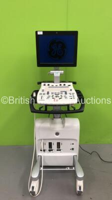 GE Vivid S5 Ultrasound Scanner REF H45041FR *Mfd 04-2013* with 1 x GE8C-RS Model 2354973 Transducer / Probe *Mfd 11-2008* 1 x Sony UP-D897* (Powers Up with 2 x Damaged Transducer Sockets-See Photos) *SN 4548VS5* **HDD Removed By Vendor**