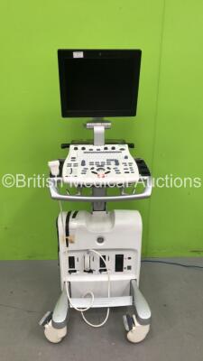 GE Vivid S6 Ultrasound Scanner REF H45021LJ *Mfd 09-2006* with 1 x GE 8L-RS Transducer / Probe *Mfd 03/2007* (Powers Up with Blank Screen-See Photos) *SN 0382VS6* **HDD Removed By Vendor**