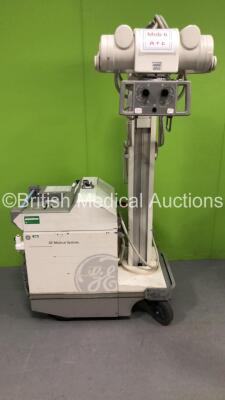 GE AMX4 Plus Mobile X Ray Model 2169360 with Hand Trigger (Powers Up with Key Included) *Mfd 1998*