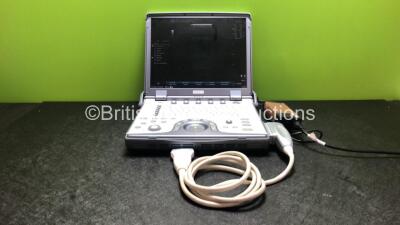 GE Logiq e Portable Ultrasound Scanner *Mfd - Jan 2008* Software Version - R5.0.1 with 1 x GE 12L Ultrasound Transducer / Probe *Mfd - Feb 2008* and Power Supply (Powers Up, Power Supply Damaged) *79518WX7*