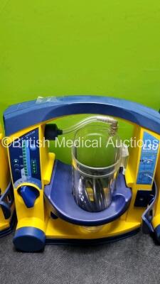 4 x Laerdal LSU Suction Units with 4 x Cups All with Missing Lids (All Power Up) *SN 78390788827 / 78100668688 / 78161071923 / 78161071929* - 4