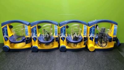 4 x Laerdal LSU Suction Units with 4 x Cups All with Missing Lids (All Power Up 1 x with Slight Damage to Casing - See Photo) *SN 78331076567 / 78021969004 / 7816107920 / 78161071916*