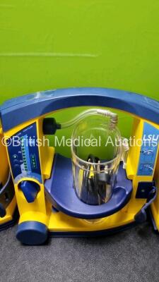 4 x Laerdal LSU Suction Units with 4 x Cups All with Missing Lids (All Power Up 1 x with Slight Damage to Casing - See Photo) *SN 78331076567 / 78021969004 / 7816107920 / 78161071916* - 3