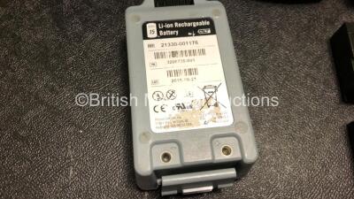 Job Lot Including 3 x Ref 6500-101-010 Batteries, 1 x Physio Control Ref 21330-001176 Battery, 1 x LSU Battery, 1 x Panasonic Rechargeable Lead Acid Battery, 2 x Zoll AED Pro Battery Packs and 10 x Philips FR2 M3863A Batteries *All Untested* - 7