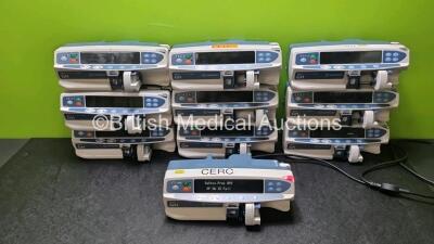 10 x CareFusion Alaris GH Guardrails Plus Syringe Pumps (2 x No Power Damage to Casing - See Photos) *SN 800207379 / 800207092 / 135104002 / 800207175 / 80027183 / 13510972 / 135103943 / 800207130 / 800206991 / 800206636* *99H*