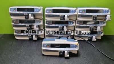 10 x CareFusion Alaris GH Guardrails Plus Syringe Pumps (8 x Power Up 2 x Draw Power Some with Damage to Light Cover -see Photos) *SN 135146361 / 135102476 / 135146390 / 135146397 / 135102536 / 135102461 / 135146339 / 135102474 / 135103955 / 135142765* 