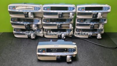 10 x CareFusion Alaris GH Guardrails Plus Syringe Pumps (All Power Up, Some with Damage to Csing - See Photos) *SN 800206981 / 135231711 / 800207112 / 800207240 / 800271087 / 800207170 / 800207513 / 135231706 / 800283564 / 800206990* *99H*