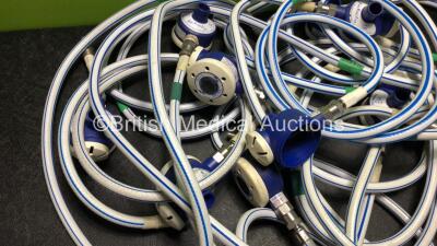 12 x Entonox Hoses (1 x Missing Cap - See Photos) - 5