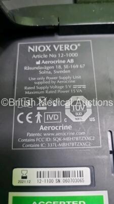 Aerocrine NIOX VERO Monitor with 1 x Transducer / Probe (Untested Due to No Power Supply, Missing Cap) *SN 060703065* - 4