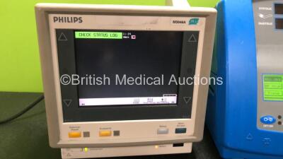 Job Lot Including 2 x GE Dinamap Pro 300V2 Vital Signs Monitors (Both Power Up with Damage to Casing, 1 x Missing Dial - See Photos) and 1 x Philips M3 M3046A Patient Monitor (Powers Up, Damaged Handle and Casing - See Photos) - 4