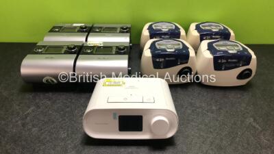 Job Lot Including 4 x ResMed Autoset S9 CPAP Units (All Power Up) Including 3 x Power Supplies, 2 x ResMed S8 Autoset Spirit CPAP Units Including 2 x Power Supplies, 2 x ResMed S8 Autoset Spirit II CPAP Units Including 2 x Power Supplies and 1 x Philips R