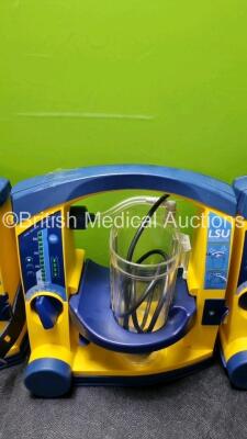 4 x Laerdal LSU Suction Units with 4 x Cups All with Missing Lids (All Power Up) *SN 78510968429 / 78161071919 / 78161071925 / 78130781881* - 3