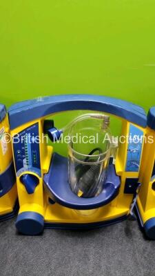 4 x Laerdal LSU Suction Units with 4 x Cups All with Missing Lids (All Power Up) *SN 78510968429 / 78161071919 / 78161071925 / 78130781881* - 4