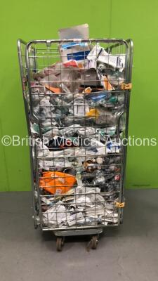 Cage of Various Consumables Including Bandages, Breathing Masks, Surgical Face Masks, Alcohol Wipes, Plastic Forceps and Dressings (Cage Not Included)