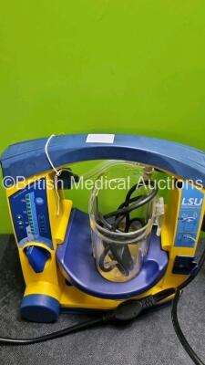 5 x Laerdal LSU Suction Units with 4 x Cups All with Missing Lids (All Power Up, 2 x Damage to Casing - See Photos) *SN 78151184105 / 78200897170 / 78130894712 / 78510968425 / 78331076559* - 4