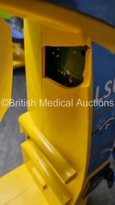 5 x Laerdal LSU Suction Units with 4 x Cups All with Missing Lids (All Power Up, 2 x Damage to Casing - See Photos) *SN 78151184105 / 78200897170 / 78130894712 / 78510968425 / 78331076559* - 8