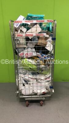 Cage of Consumables Including Burn Sheets, Protective Overalls, Surgical Facemasks and Catheters (Cage Not Included)