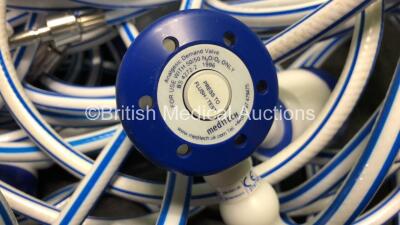 14 x Meditech Valves with Hoses and 1 x Entonox Valve with Hose - 4