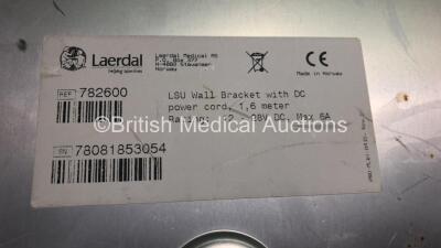 Job Lot Including 2 x Laerdal Suction Unit 20g LSU Wall Brackets (1 x Missing Adapter / Plug - See Photos) 5 x Laerdal LSU Suction Units with 5 x Cups (All Missing Lids) and 5 x Batteries (All Power Up, 3 x Missing Rubber Caps - See Photos) *78501361963 / - 8