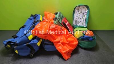 Job Lot Including 1 x spearhead Ultimate Overlay System with Mattress (Powers Up), 1 x ACR Child Restraint and 1 x Hartwell Medical Fasplint and 5 x Ambulance Bags