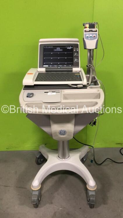 GE MAC 5500 ECG Machine on Trolley with Lead ECG Lead (Powers Up)