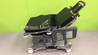 Anetic Aid QA4 Hydraulic Surgery Trolley with Cushions (Hydraulics Tested Working - Incomplete / Damaged - See Pictures - Missing Head Cushion)