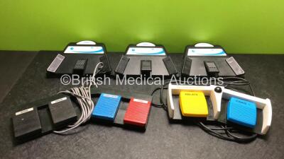 Job Lot Including 3 x ConMed Linvatec W100Zen Wireless Footswitch 1 x FMS Footswitch and 1 x Smith&Nephew Footswitch