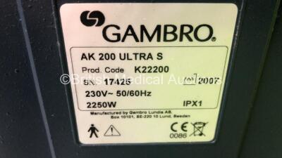 3 x Gambro AK 200 Ultra S Dialysis Machines Software Version 10.11 (All Power Up) - 5