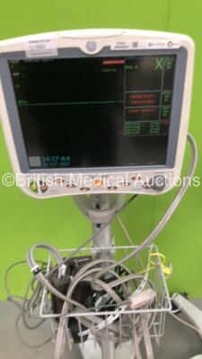 2 x GE Dash 5000 Patient Monitors on Stands with BP1, BP2, SPO2, Temp/Co, NIBP, CO2 and ECG Options (Both Power Up) *S/N SBG07026736GA / SBG07026883GA* - 3