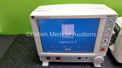 Job Lot Including 1 x Edward Lifesciences Vigelance 2 Patient Monitor with ECG and SvO2 Options, 1 x GE Dash 3000 Patient Monitor with ECG, SpO2, NBP, and Temp/CO Options and 1 x Datascope Passport 2 Monitor with ECG and SpO2 Optons (All Power Up, with D - 2