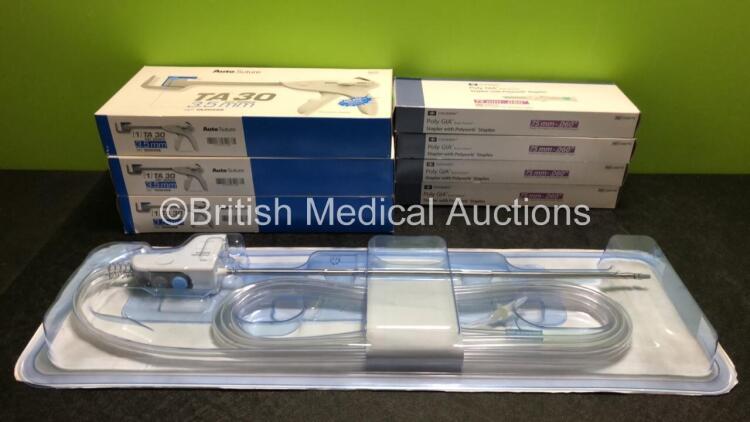 Job Lot Including 4 x Covidien Poly GIA Staplers, 3 x Tyco Autosuture Staplers and 1 x Intuitive Suction Irrigator *All Expired*