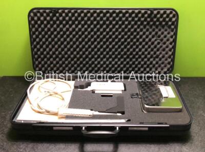 Aloka UST-670P-5 Ultrasound Transducer / Probe with Puncture Adapter Tray in Case (Untested)