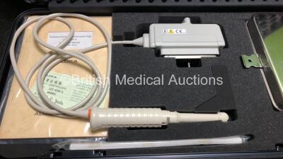 Aloka UST-670P-5 Ultrasound Transducer / Probe with Puncture Adapter Tray in Case (Untested) - 2