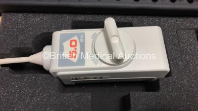 Aloka UST-670P-5 Ultrasound Transducer / Probe with Puncture Adapter Tray in Case (Untested) - 8