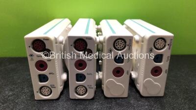 Job Lot Including 2 x Philips M3001A Modules with ECG, SpO2, NBP, Temp and Press Options and 2 x Philips M3001A Modules with ECG, SpO2 and NBP Options