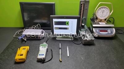 Mixed Lot Including 1 x First Sensor AFL-12A Gamma / PET-Sondensystem Including First Sensor AFL-12A Monitor, 1 x First Sensor Gamma Probe and 1 x Touch Screen Pen (Powers Up), 1 x Nellcor Puritan Bennet N-550B Pulse Oximeter with SpO2 Finger Sensor, 1 x 