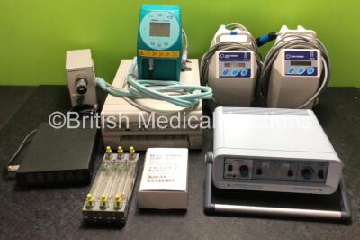 Mixed Lot Including 2 x Inditherm Alpha Patient Warming Mattress Pumps, 1 x Barkey Auto Control Unit, 1 x Magstim Neurosign 100 Unit (Powers Up) 1 x Covidien Valleylab E0005-3C Active Adapter in Box, 1 x Rota Yokogawa Gauge, 1 x Olympus MU-1 Leakage Teste