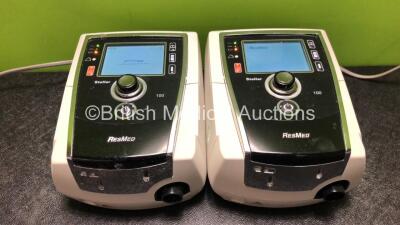 2 x Resmed Stellar 100 CPAP Units with 1 x Power Supply (Both Power Up, 1 x Powers Up with Alarm) *SN 22171864117 / 20160448031*