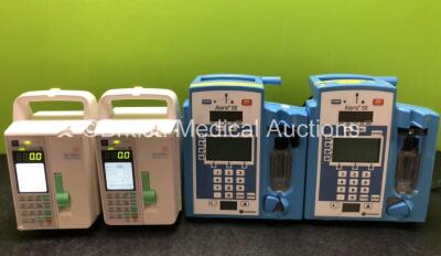 Job Lot Including 2 x Sino Medical SN-1800V Infusion Pumps *Mfd 2020* (Both Power Up) and 2 x CareFusion Alaris SE Pumps