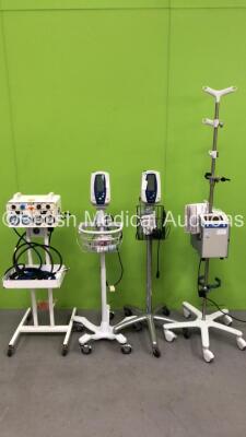 2 x Welch Allyn SPOT Vital Signs Monitors on Stands, 1 x Anetic Aid APT MK3 Tourniquet on Stand with Hoses and 1 x The Belmont Rapid Infuser (All Power Up) *S/N 2136 / 268931*