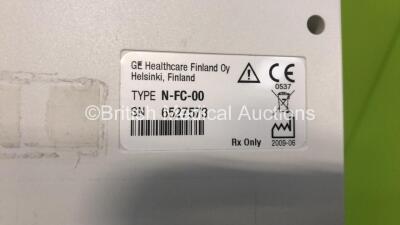 2 x GE B30 Patient Monitors on Stands with 1 x E-PSMPW Multiparameter Module with NIBP, P1, P2, T1, T2, SPO2 and ECG Options and 1 x N-FC-00 Gas Module with Mini D-Fend Water Trap (Both Power Up) *S/N SF13197162WA / SF1313207166WA* - 7