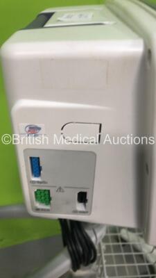 1 x GE Dash 2500 Patient Monitor on Stand with SPO2, ECG and NIBP Options (Powers Up) and 1 x Philips IntelliVue MP30 Patient Monitor on Stand (Damaged Power Button - No Power) with Philips IntelliVue X2 Monitor with Press, Temp, NBP, SPO2 and ECG/Resp Op - 3