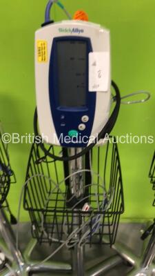 4 x Welch Allyn SPOT Vital Signs Monitors on Stands (All Power Up) *S/N 200811354 / 200801492 / 200802839 / 200802944* - 4