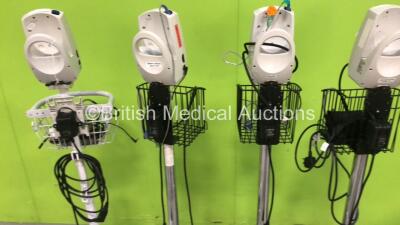 4 x Welch Allyn SPOT Vital Signs Monitors on Stands (All Power Up) *S/N 200811354 / 200801492 / 200802839 / 200802944* - 6