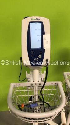 4 x Welch Allyn SPOT Vital Signs Monitors on Stands (All Power Up) *S/N 201620830 / 201213902 / 201001872* - 5