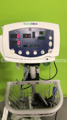 3 x Welch Allyn 53N00 Vital Signs Monitors on Stands (All Power Up) *S/N JA113032 / JA110578* - 3