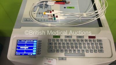 Mortara ELI 250c ECG Machine on Stand with 10 Lead ECG Lead (Powers Up) - 2