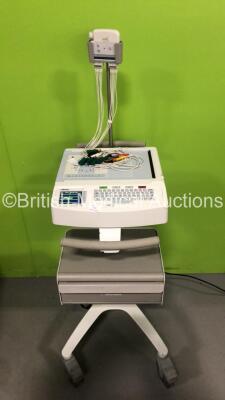 Mortara ELI 250c ECG Machine on Stand with 10 Lead ECG Lead (Powers Up)