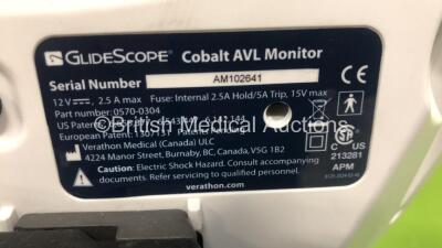 2 x Glidescope Cobalt AVL Monitors on Stands (1 x Powers Up) *S/N AM121745 / AM1032641* - 5